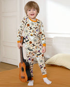 Happy Hallowboo Long Two-Piece Pajama Set, happy hallowboo club bamboo two piece pjs lifestyle 8