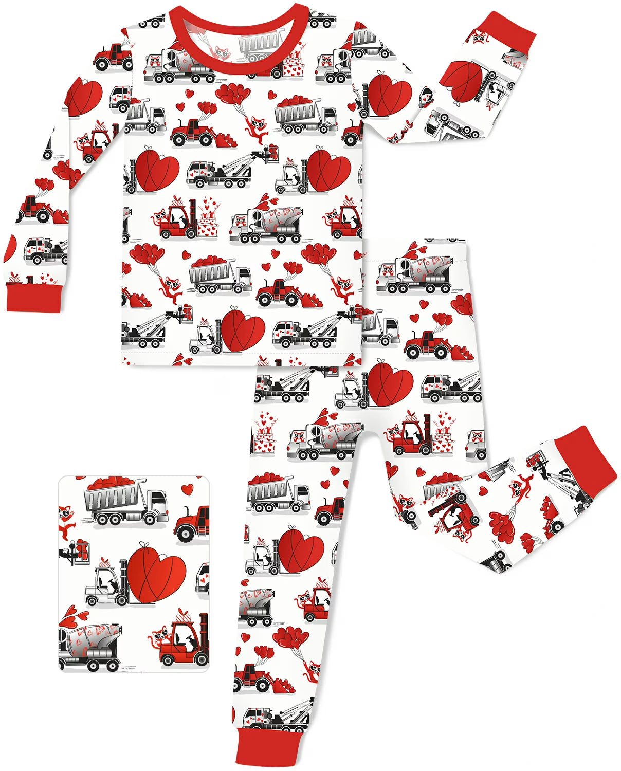 Heart Journey Long Two-Piece Pajama Set, heart journey long two piece pajama set.webp