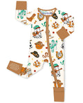 Howdy Halloween Bamboo Zippy with western ghost pumpkin and cowboy print