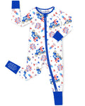 Independence Night Bamboo Zippy, independence night bamboo baby zippy pajama front