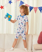 Independence Night Short Two-Piece Pajama Set, independence night bamboo long two piece pjs lifestyle 05