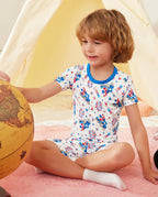 Independence Night Short Two-Piece Pajama Set, independence night bamboo long two piece pjs lifestyle 06