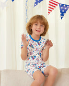 Independence Night Short Two-Piece Pajama Set, independence night bamboo long two piece pjs lifestyle 10