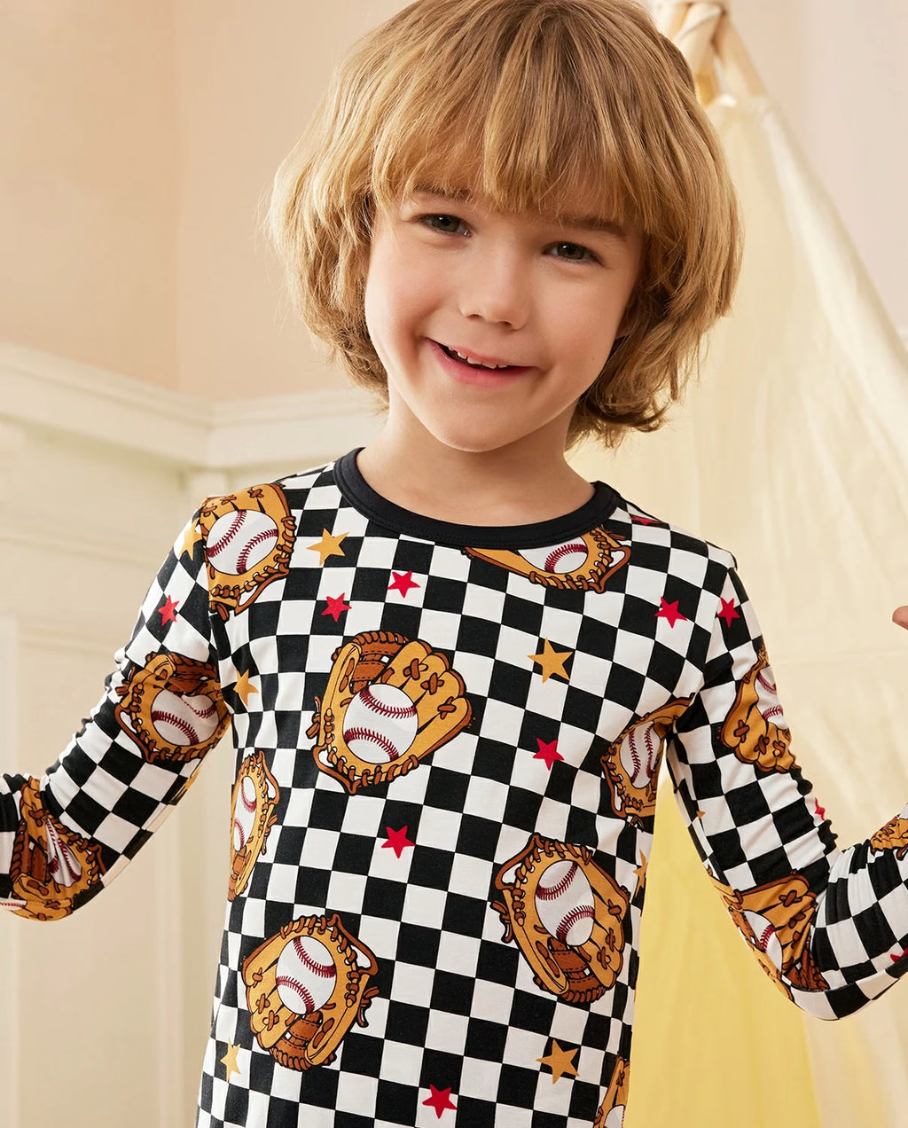 Junior Mitt Long Two-Piece Pajama Set, junior mitt bamboo two piece pjs lifestyle 5