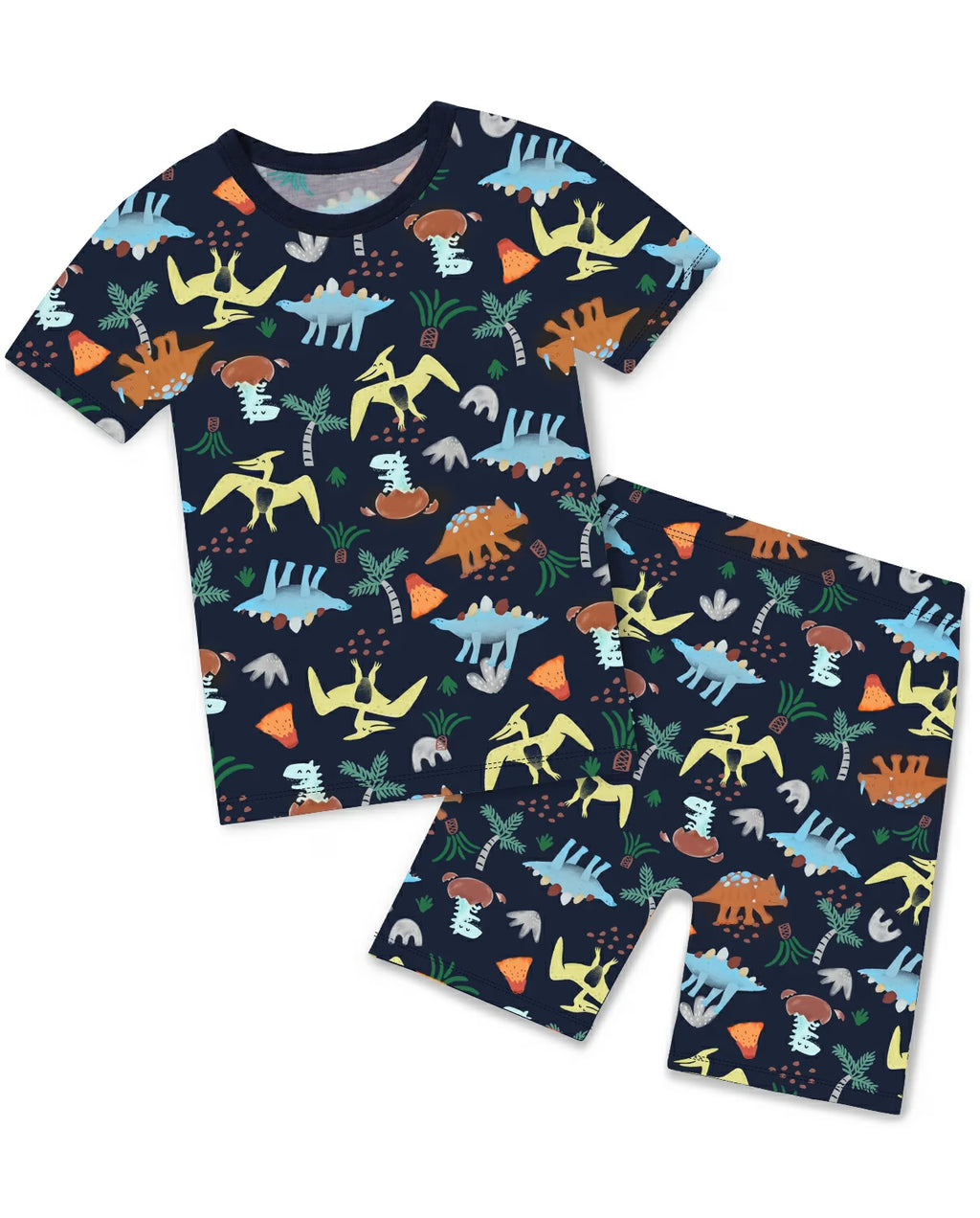 Jurassic Jamboree Short Two-Piece Pajama Set, jurassic jamboree short two piece pajama set main