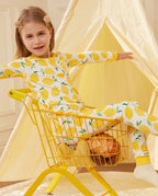 Lemon Tree Long Two-Piece Pajama Set, lemon tree bamboo two piece pjs lifestyle 7