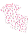 Little Ballerina Short Two-Piece Pajama Set, little ballerina bamboo short two piece pjs main