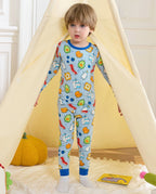 Little Breakfast Long Two-Piece Pajama Set, little breakfast bamboo two piece pjs lifestyle 2