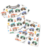 Little Trucks Short Two-Piece Pajama Set, little trucks short two piece pajama set main