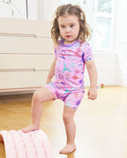 Little Wanderer Short Two-Piece Pajama Set, little wanderer bamboo short two piece pjs lifestyle 04