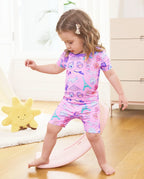Little Wanderer Short Two-Piece Pajama Set, little wanderer bamboo short two piece pjs lifestyle 06