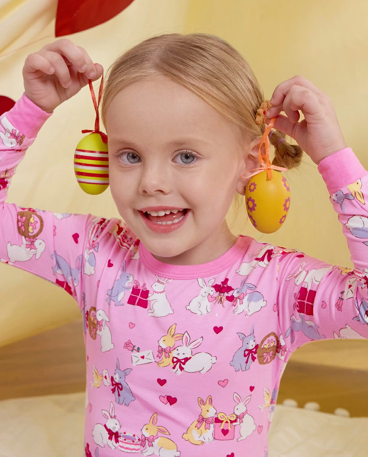 Love Buns Long Two-Piece Pajama Set, love buns bamboo two piece pjs lifestyle 5