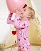 Love Buns Long Two-Piece Pajama Set, love buns bamboo two piece pjs lifestyle 6