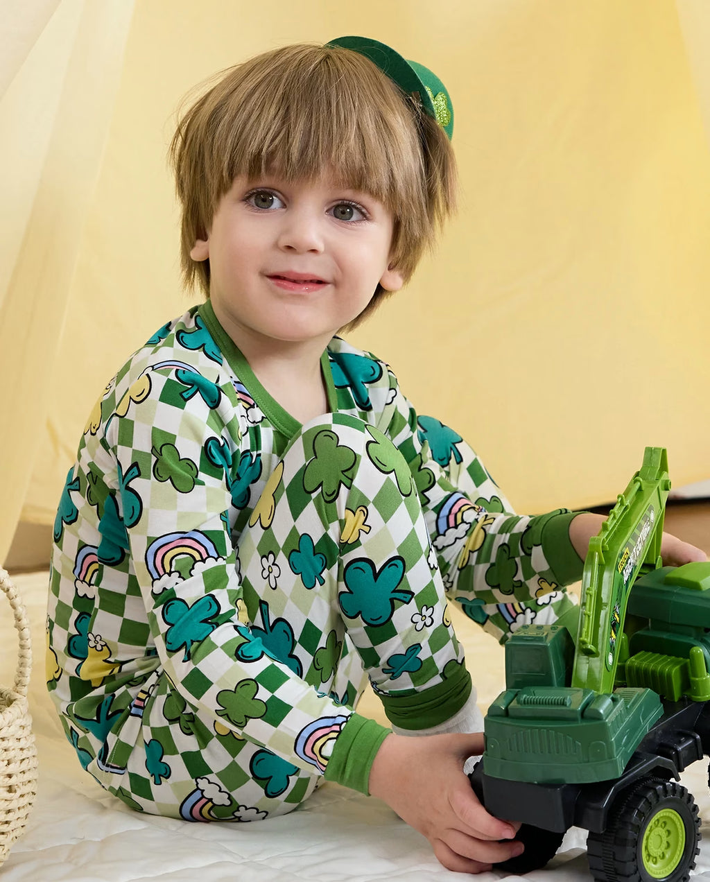 Lucky Little One Long Two-Piece Pajama Set, lucky little one bamboo two piece pjs lifestyle 5