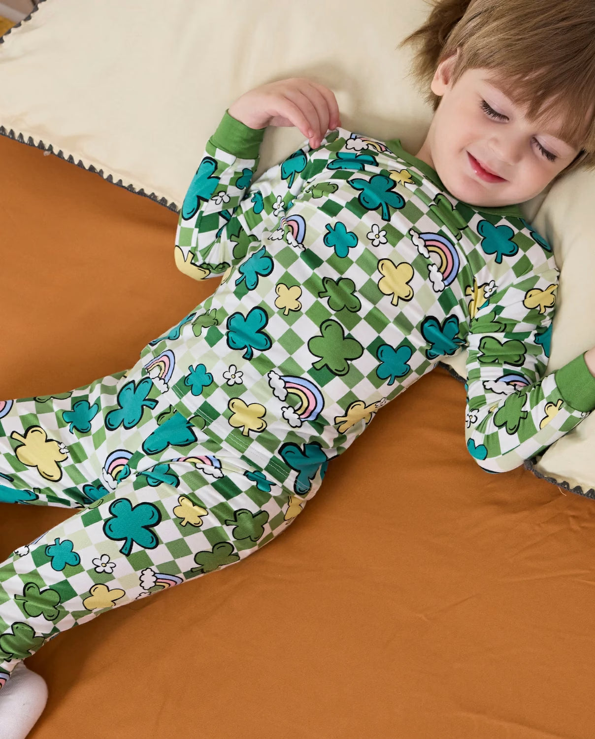 Lucky Little One Long Two-Piece Pajama Set, lucky little one bamboo two piece pjs lifestyle 6