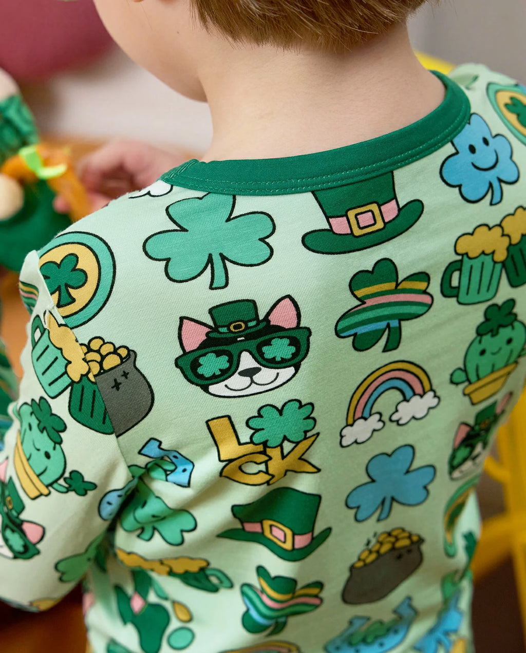 Lucky You! Long Two-Piece Pajama Set, lucky you bamboo two piece pjs lifestyle 4