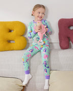 Mermaid Melody Long Two-Piece Pajama Set, mermaid melody bamboo two piece pjs lifestyle 7