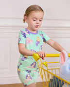 Mermaid World Short Two-Piece Pajama Set, mermaid world bamboo short two piece pjs lifestyle 07