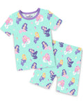 Mermaid World Short Two-Piece Pajama Set, mermaid world short two piece pajama set main