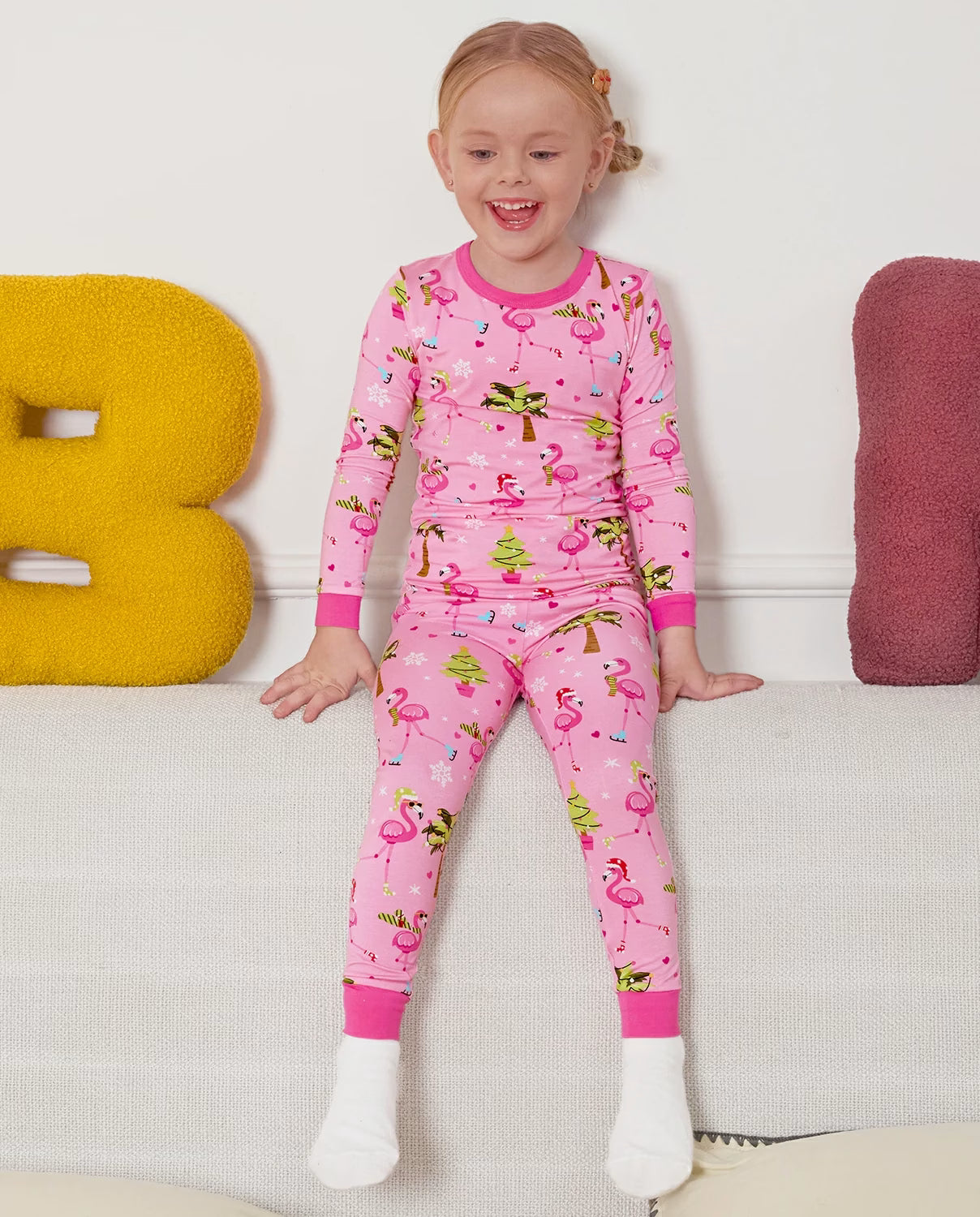 Merry Mingo Long Two-Piece Pajama Set, merry mingo bamboo two piece pjs lifestyle 1
