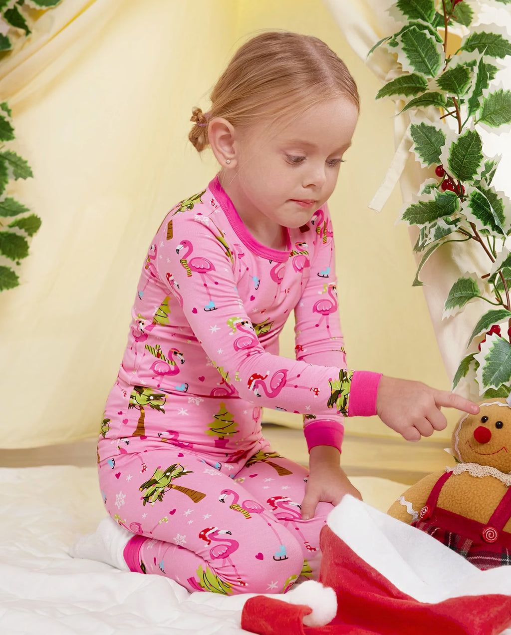 Merry Mingo Long Two-Piece Pajama Set, merry mingo bamboo two piece pjs lifestyle 10