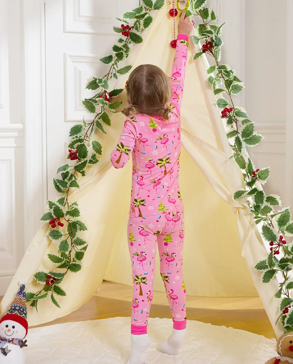 Merry Mingo Long Two-Piece Pajama Set, merry mingo bamboo two piece pjs lifestyle 2