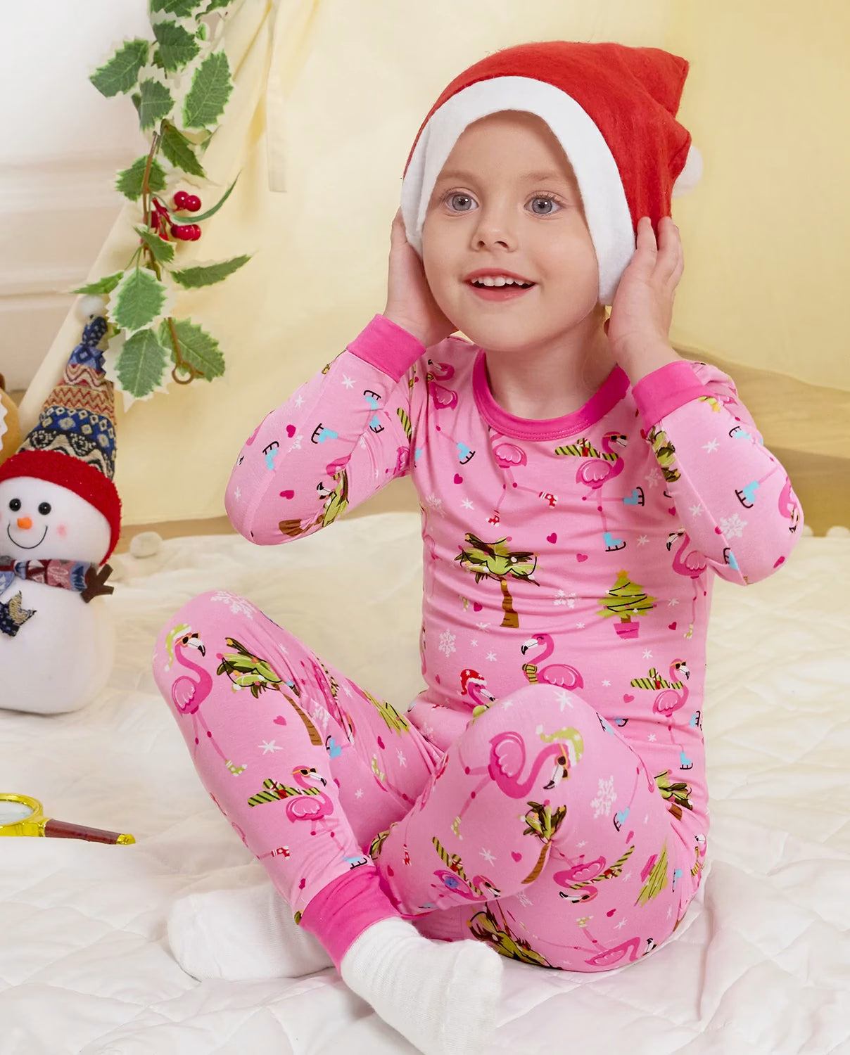 Merry Mingo Long Two-Piece Pajama Set, merry mingo bamboo two piece pjs lifestyle 3