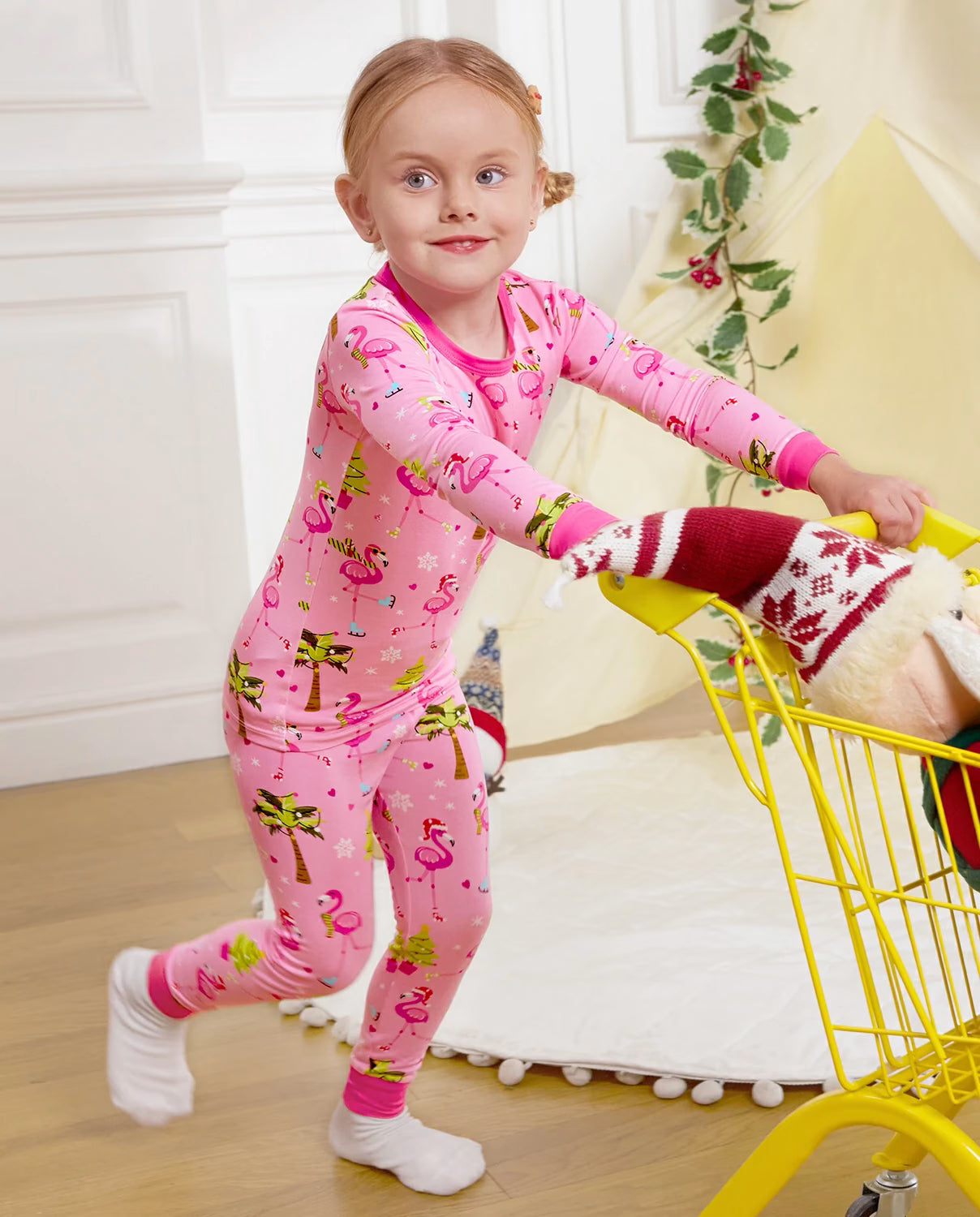 Merry Mingo Long Two-Piece Pajama Set, merry mingo bamboo two piece pjs lifestyle 7