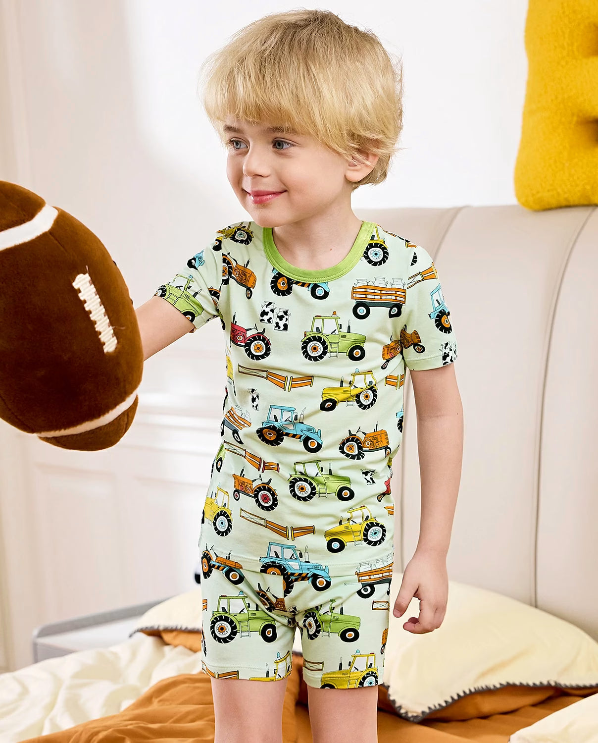 Milk Jug Movers Short Two-Piece Pajama Set, milk jug movers bamboo short two piece pjs lifestyle 06