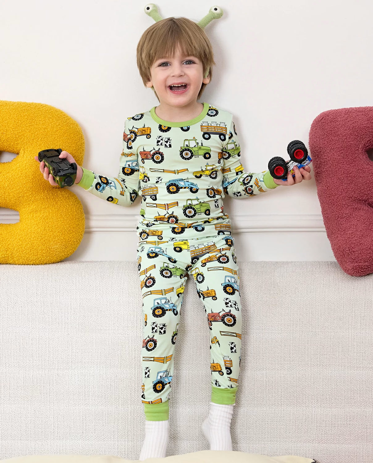 Milk Jug Movers Long Two-Piece Pajama Set, milk jug movers bamboo two piece pjs lifestyle 3