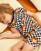 Mini Catcher Short Two-Piece Pajama Set, mini catcher bamboo short two piece pjs lifestyle 03