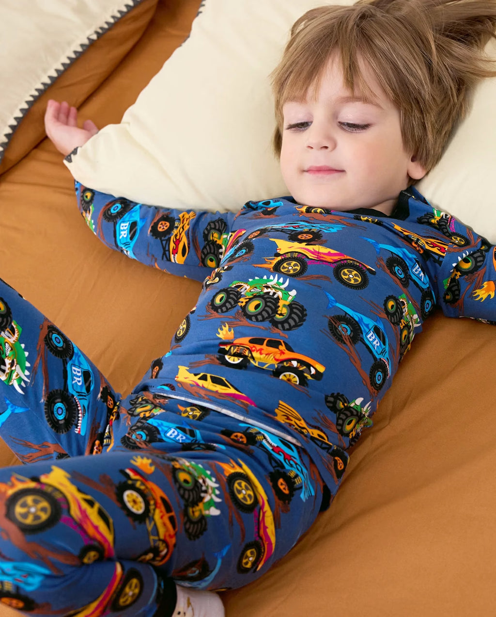 Monster Drive Long Two-Piece Pajama Set, monster drive club bamboo two piece pjs lifestyle 3