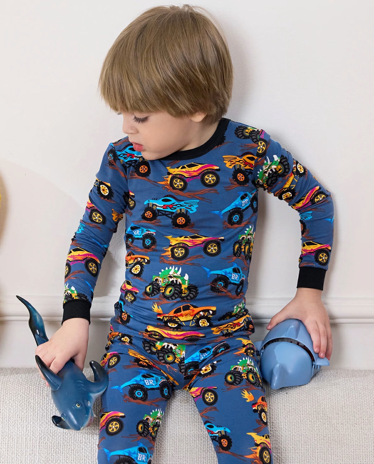 Monster Drive Long Two-Piece Pajama Set, monster drive club bamboo two piece pjs lifestyle 4