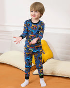 Monster Drive Long Two-Piece Pajama Set, monster drive club bamboo two piece pjs lifestyle 5