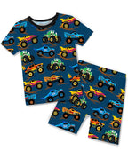 Monster Drive Short Two-Piece Pajama Set, monster drive short two piece pajama set main