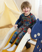 Monster Truck Long Two-Piece Pajama Set, monster truck club bamboo two piece pjs lifestyle 5