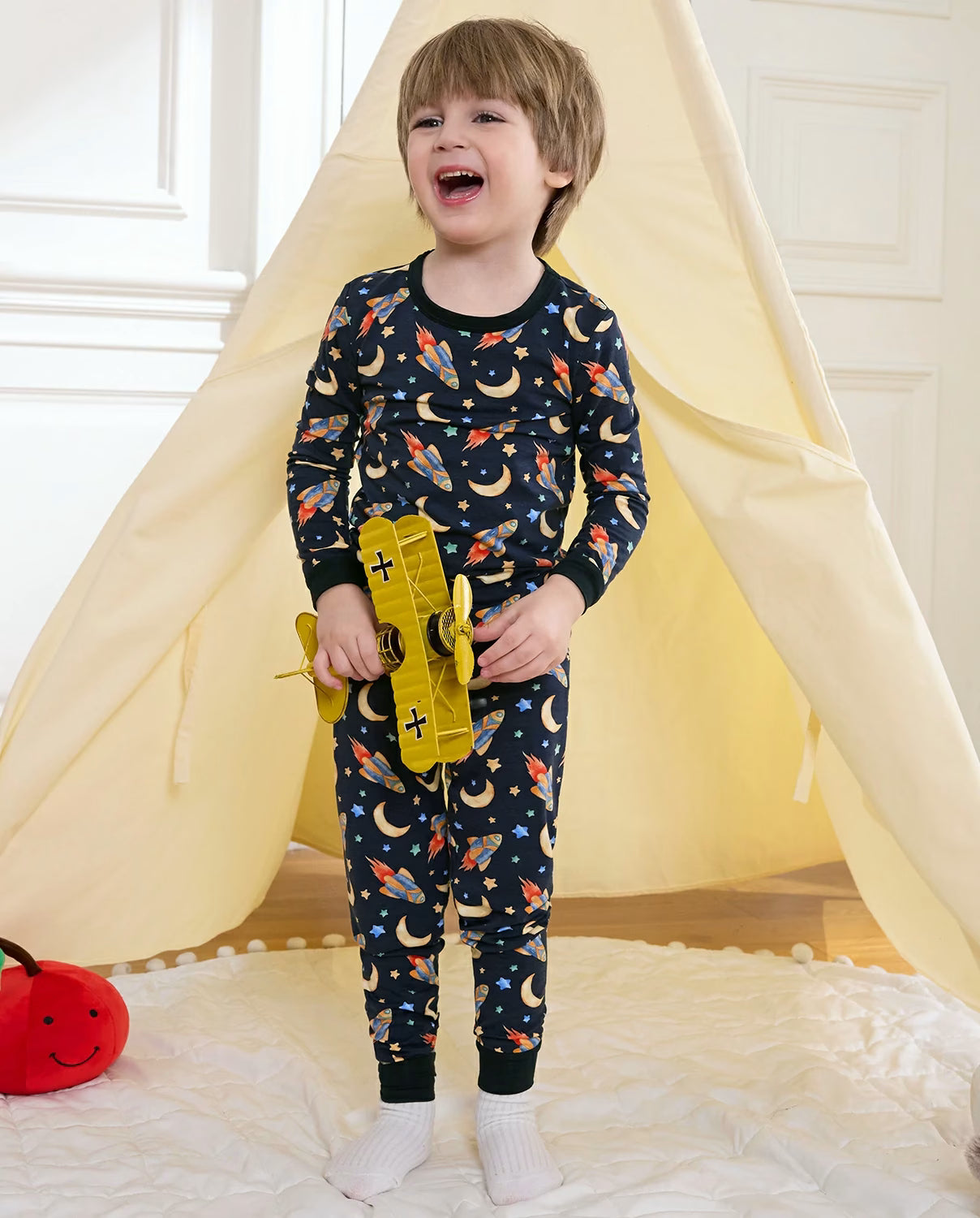 Moonlit Voyage Long Two-Piece Pajama Set, moonlit voyage bamboo long two piece pjs lifestyle 03