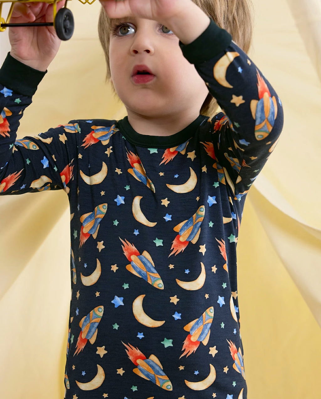Moonlit Voyage Long Two-Piece Pajama Set, moonlit voyage bamboo long two piece pjs lifestyle 07