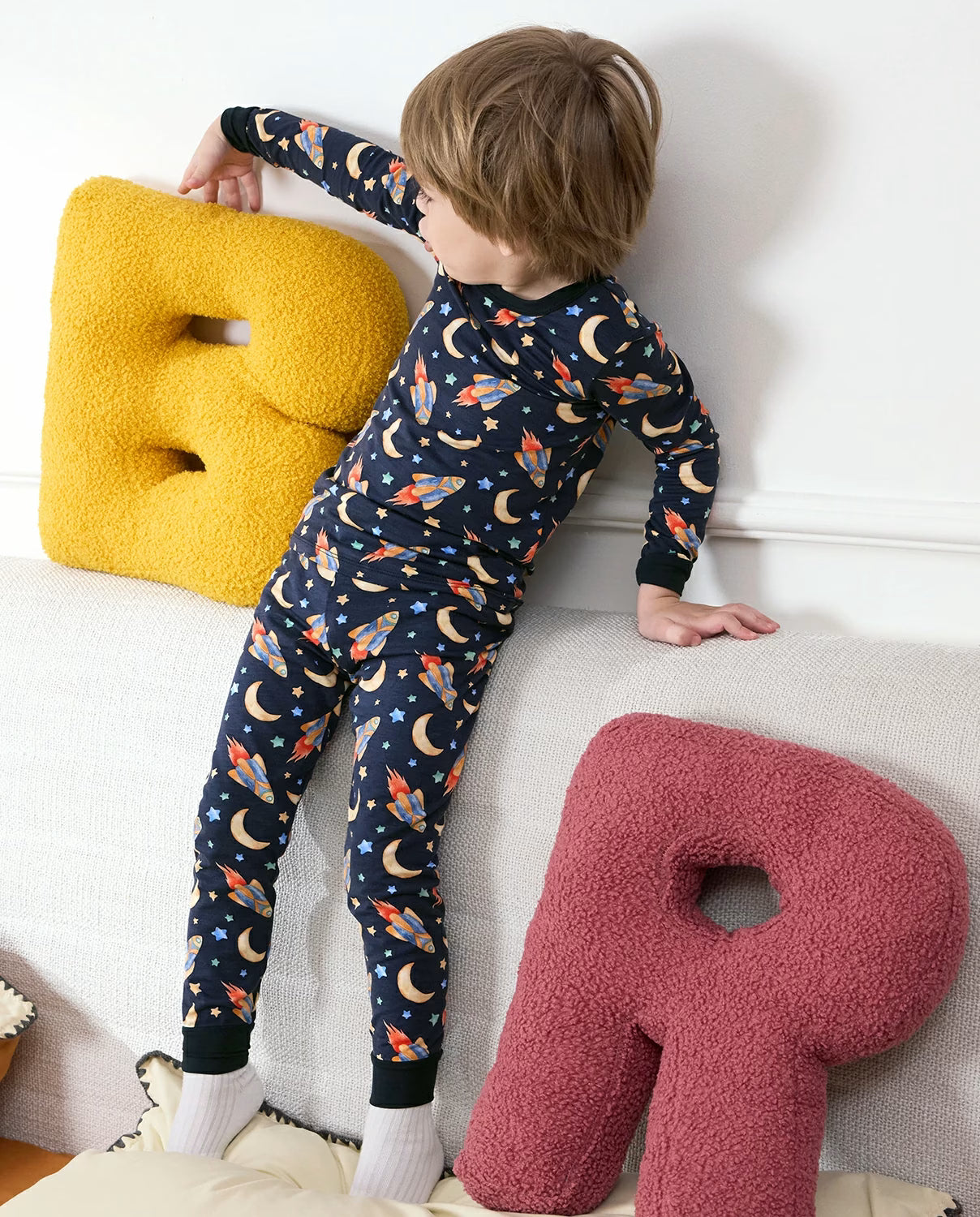Moonlit Voyage Long Two-Piece Pajama Set, moonlit voyage bamboo long two piece pjs lifestyle 08