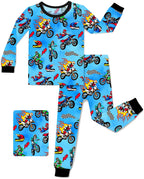 Moto Rider Long Two-Piece Pajama Set, moto rider bamboo long two piece pajama set main