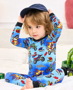 Moto Rider Long Two-Piece Pajama Set, moto rider bamboo long two piece pjs lifestyle 01
