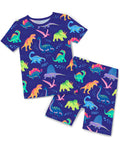 Neo Dino Short Two-Piece Pajama Set, neo dino bamboo short two piece pajama set main