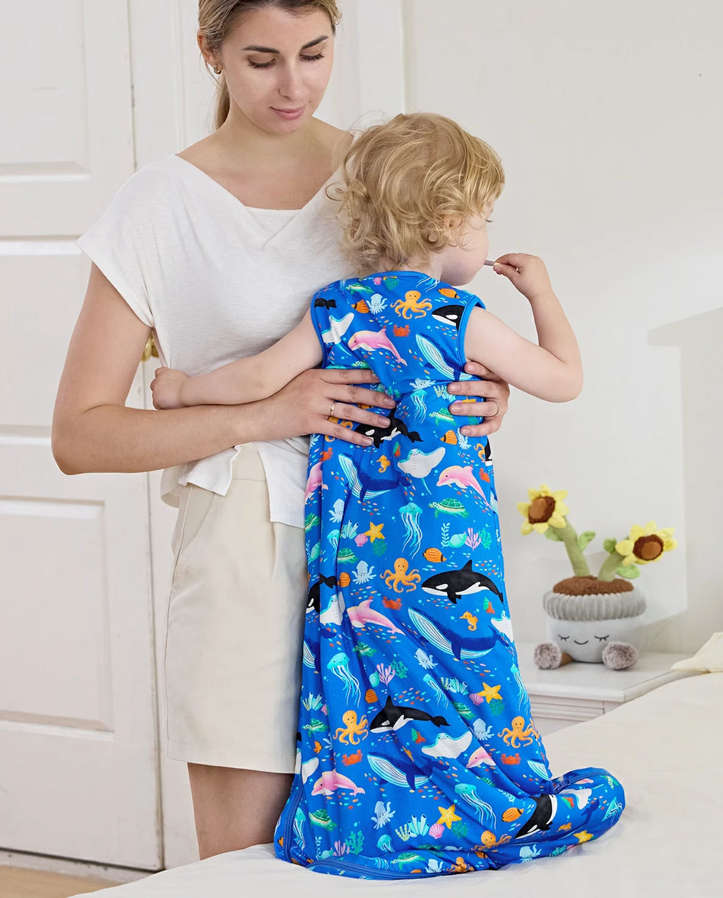 Ocean Friends Bamboo Baby Sleep Sack, ocean friends bamboo baby sleep sack lifestyle 02