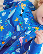 Ocean Friends Bamboo Baby Sleep Sack, ocean friends bamboo baby sleep sack zipper guard 06