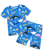 Ocean Friends Short Two-Piece Pajama Set, ocean friends bamboo short two piece pajama set main