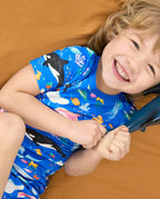 Ocean Friends Short Two-Piece Pajama Set, ocean friends bamboo short two piece pjs lifestyle 08
