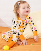 Orange Halloween Bamboo Zippy, orange halloween bamboo zippy sitting play 04