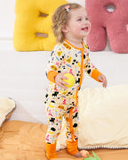 Orange Halloween Bamboo Zippy, orange halloween bamboo zippy smiling toddler 06