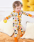 Orange Halloween Bamboo Zippy, orange halloween bamboo zippy toddler playtime 01