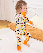 Orange Halloween Bamboo Zippy, orange halloween bamboo zippy toddler walking 03